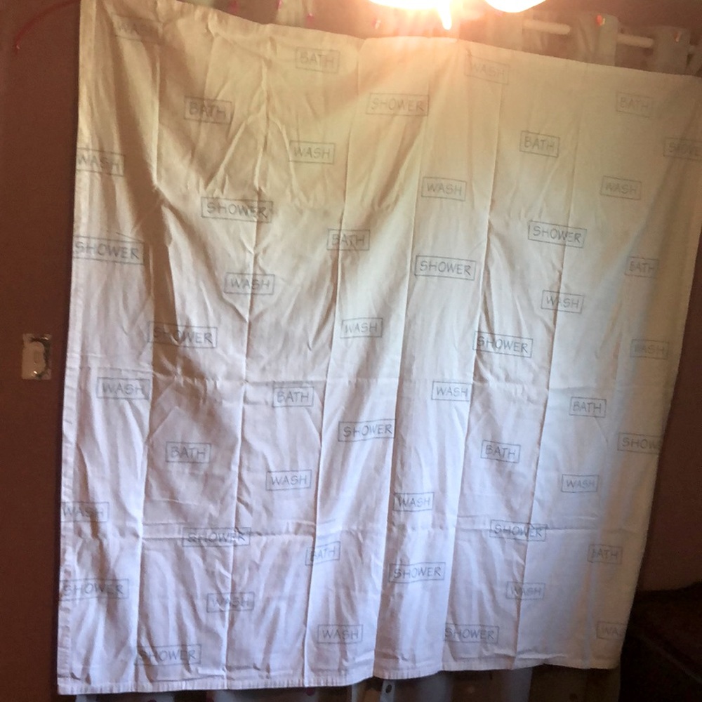 Cotton wash, shower, bath printed shower curtain 70”x 67”